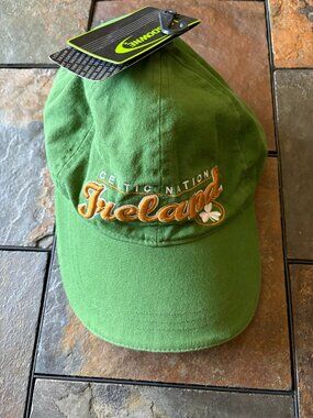 Lansdowne Celtic Nation embroidered green Ireland adjustable cap hat NWT